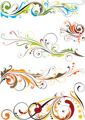 Set of floral design