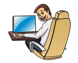 Young manager in office