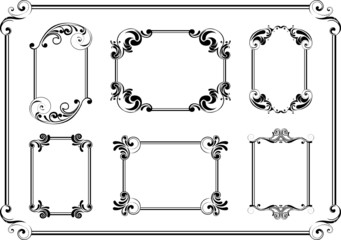 Set of black frame