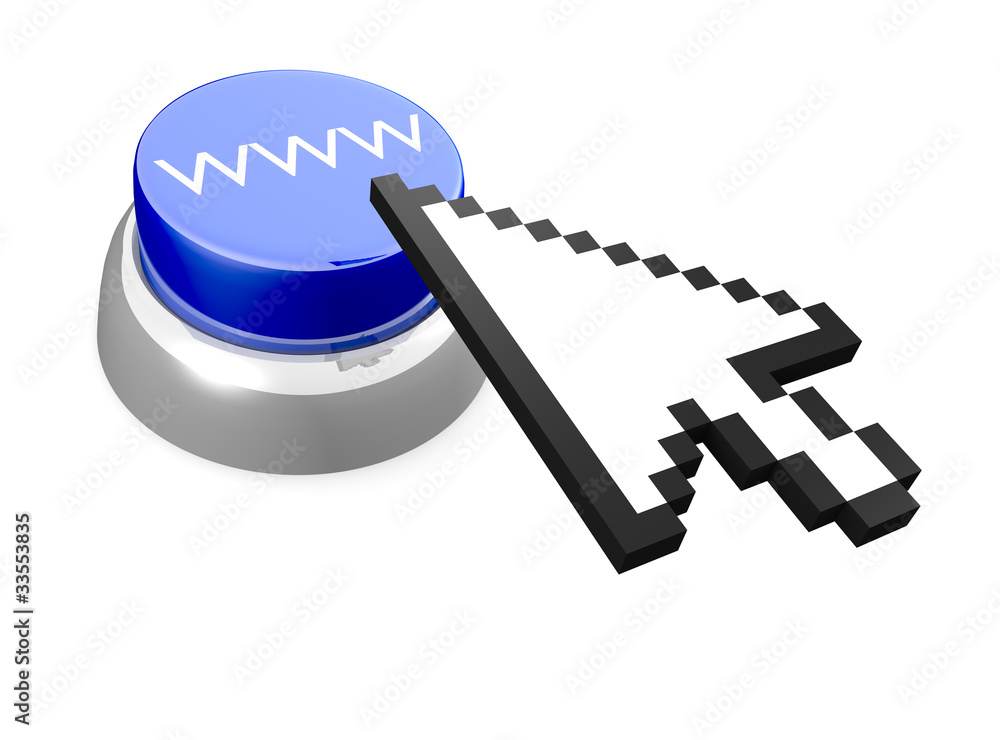 Poster world wide web abstract button