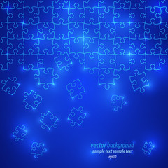 Puzzle pieces vector design