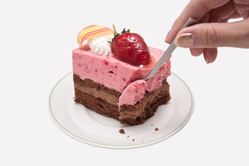 Strawberry mousse cake