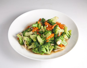 Fried Map BROCCOLI with curry chicken