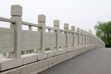 Naklejka premium stone bridge baluster