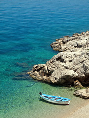 Small fishing boat on sea