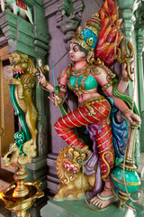 Woman sculpture in Dhoby Ghaut Temple, Penang Malaysia