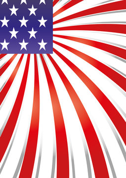 Background with elements of USA flag, vector illustration