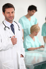 Fototapeta premium Doctor and nurses