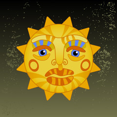 big hot gold sun