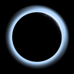 Fototapeta premium Rising Sun over Planet