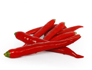 Pepper on white background