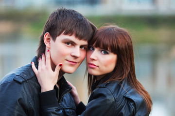 Fototapeta premium Young couple in love