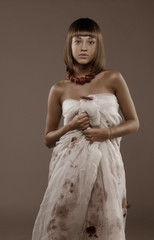 Fototapeta premium Portrait of the beautiful girl