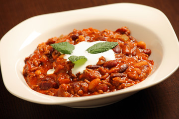 Chilli beans soup