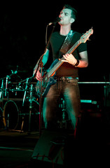 Electric bass-guitar player