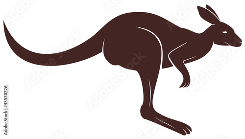Download "kangaroo silhouette vector illustration isolated on white ...