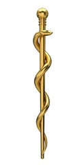 Obraz premium Staff of Aesculapius medical symbol