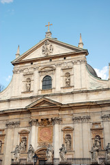Fototapeta na wymiar Fassade Heilige Schmuck Peter und Paul Kirche