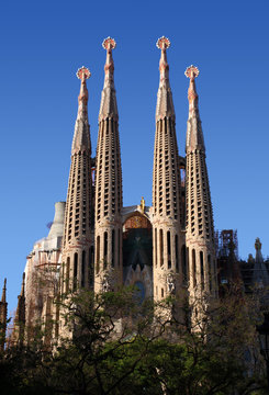 Sagrada Familia Gaudi ohne Kräne, Barcelona