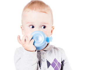 boy drinks water