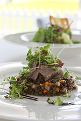 Linsensalat mit Kresse