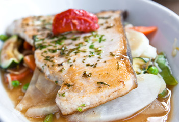 french cuisine dish with many vegetables