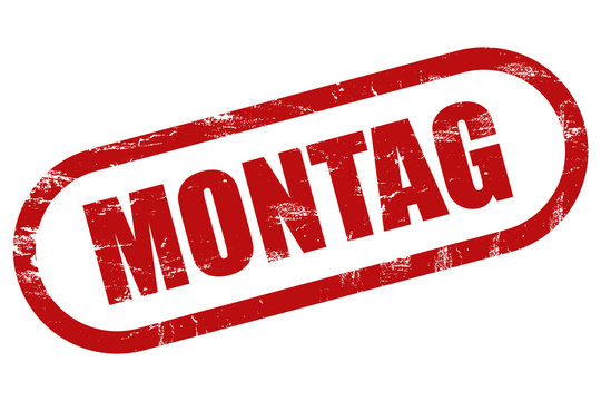 Grunge Stempel rot MONTAG