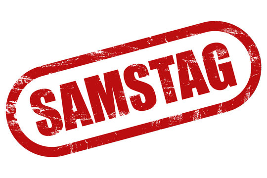 Grunge Stempel rot SAMSTAG