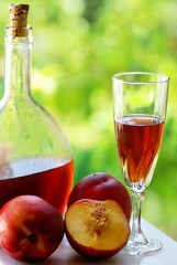 Portuguese rose wine and mature peaches.
