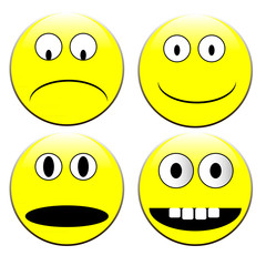 Expressions. A set of smileys