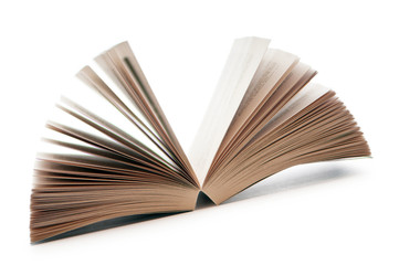 Open book isolated on white