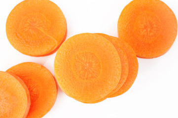 fresh carrot on background