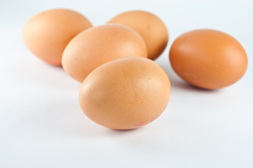 eggs on background white