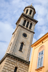 Fototapeta na wymiar Lutheran church in town Sopron