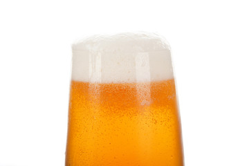 Beer with froth. Detail.