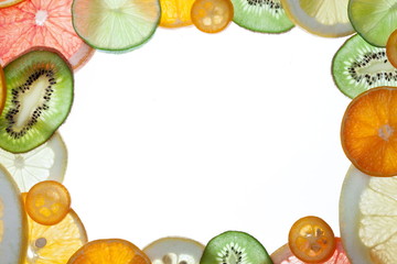 Citrus slices frame.