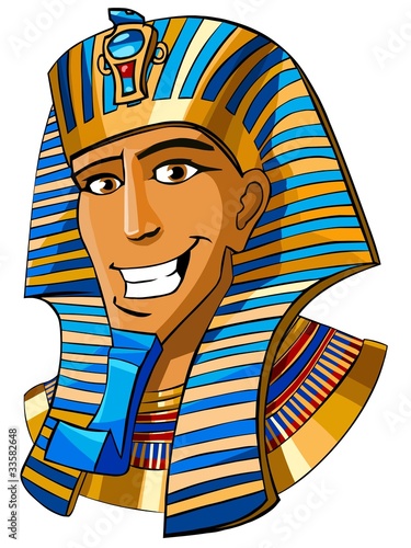 "Egyptian pharaoh cartoon illustration" Stock photo and royalty-free