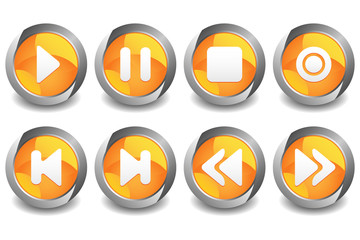 Music Button Orange