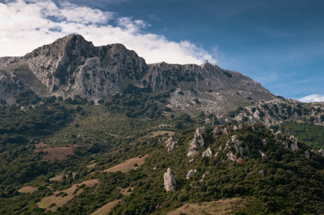 Fototapeta na wymiar Sardinia, Italy: panorama of Monte Albo, near Siniscola.