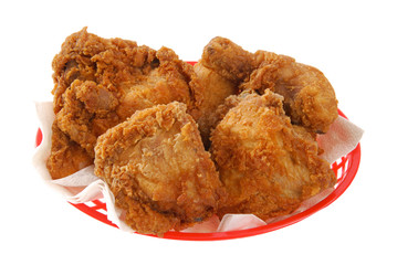 Basket of fried chicken