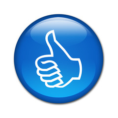 Boton brillante simbolo LIKE