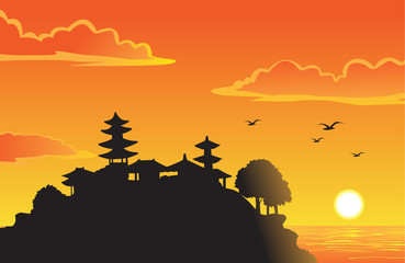 Naklejka premium Sunset Paradise