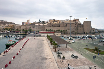 Fototapeta na wymiar Harbor and castle in Melilla, Spain, Africa