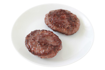 hamburgers on a plate