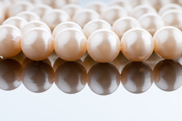 Pearl necklace in fashion and beauty concept