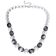 glass necklace isolated on white