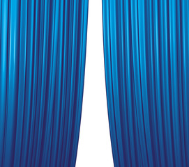 Blue Curtain Closing