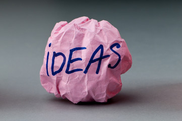 Rejected idea concept with paper