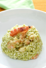 risotto con zucchine e gamberi