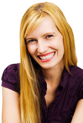 Smiling woman posing